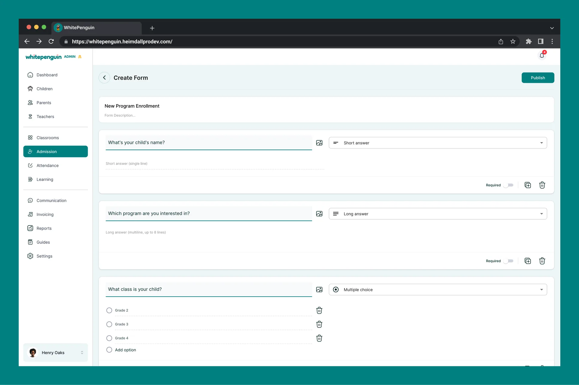 Manage Tours & Forms — How to Create a Form