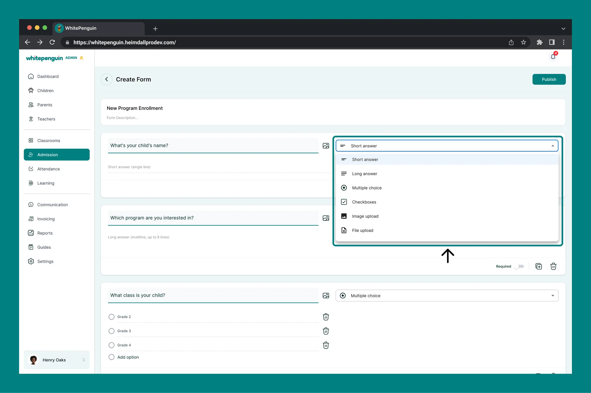 Manage Tours & Forms — 2. Add & Configure Questions