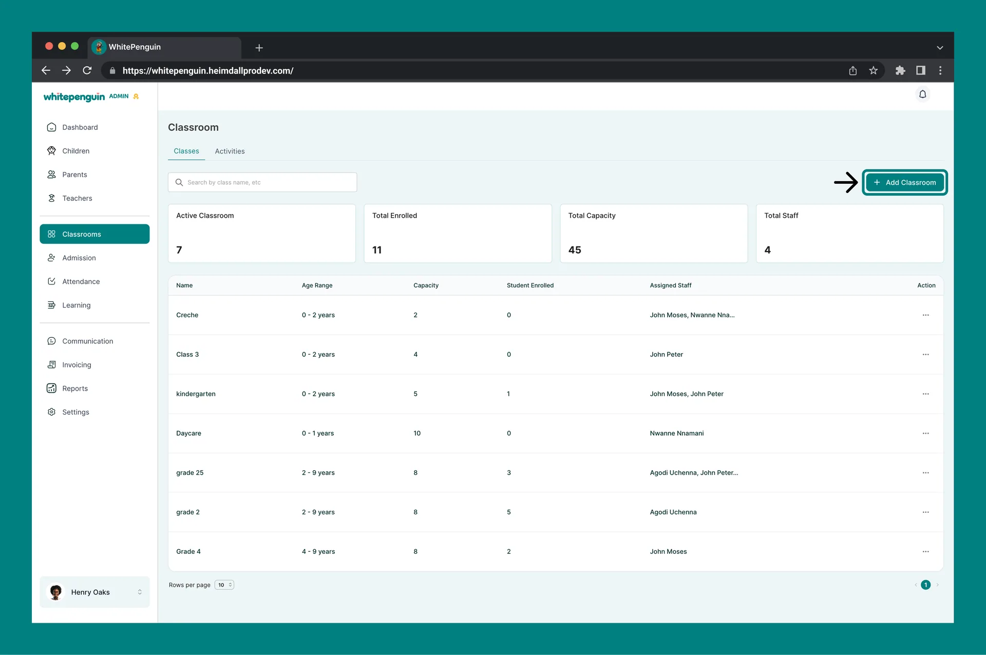Add & Manage Classrooms — How to Access