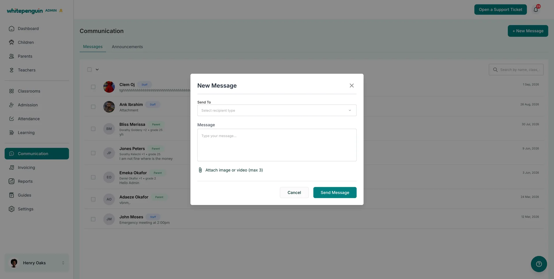 Parent Messaging β Overview