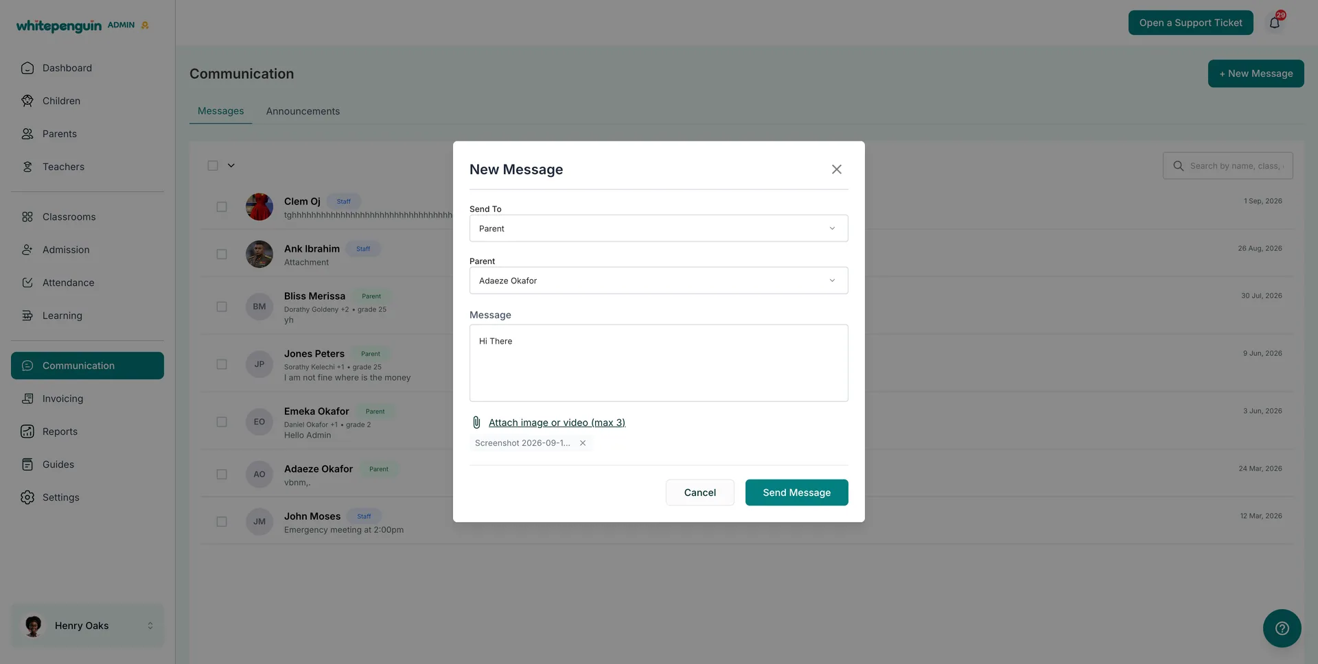 Parent Messaging β How to Create a New Message to a Parent