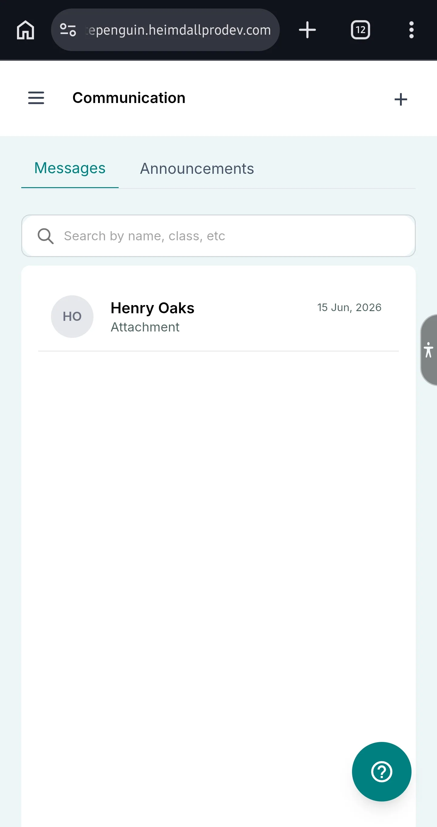 Messaging & Announcements — How to Access