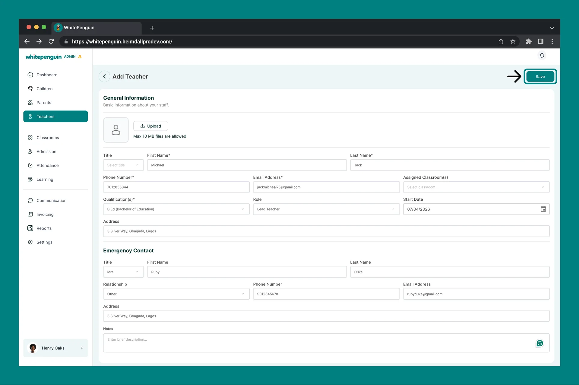 How to Add & Invite Teachers — How to Access the Add Teacher Form